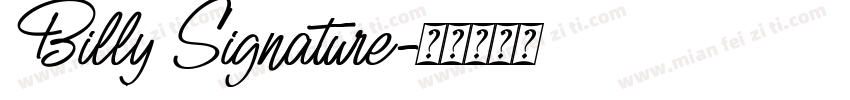 Billy Signature字体转换